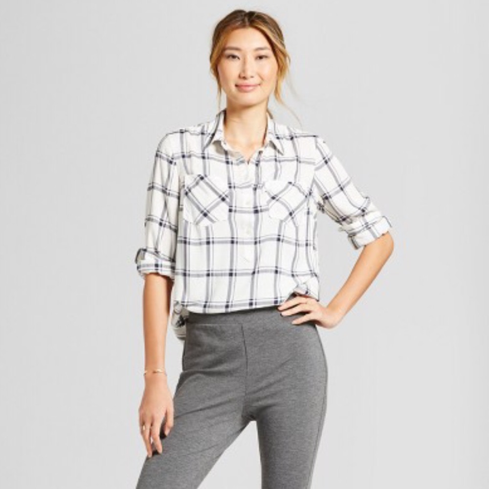 A New Day from Target - navy and white plaid!